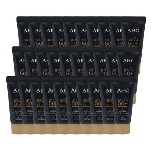 AHC 마스터즈 아쿠아 리치 선크림 10ml(SPF50+) 워터프루프 휴대용 30개 Ss