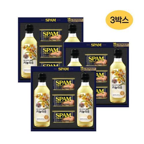 [CJ제일제당] 스팸고급유 7호 x 3박스, 스팸 클래식 200g 3개 카놀라유 500