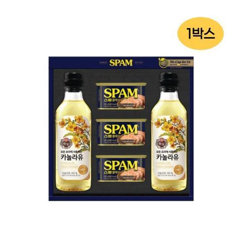 [CJ제일제당] 스팸고급유 7호 x 1박스, 스팸 클래식 200g 3개 카놀라유 500