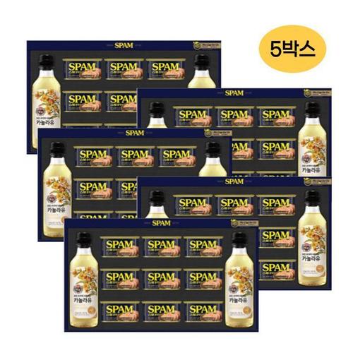 [CJ제일제당] 스팸고급유 3호 x 5박스, 스팸 클래식 200g 9개 카놀라유 500