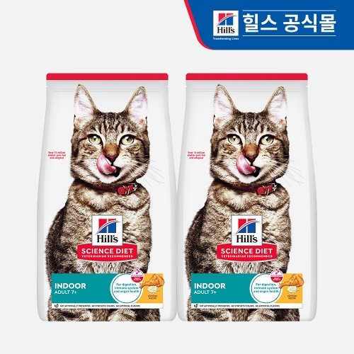 힐스 고 양이사료 어덜트 7+ 인도어 1.6kg x 2개_6446