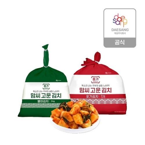 기타제조사 [강경종가집젓갈]종가 맘씨고운 포기김치 5kg+총각김치 3kg_22194473_634523