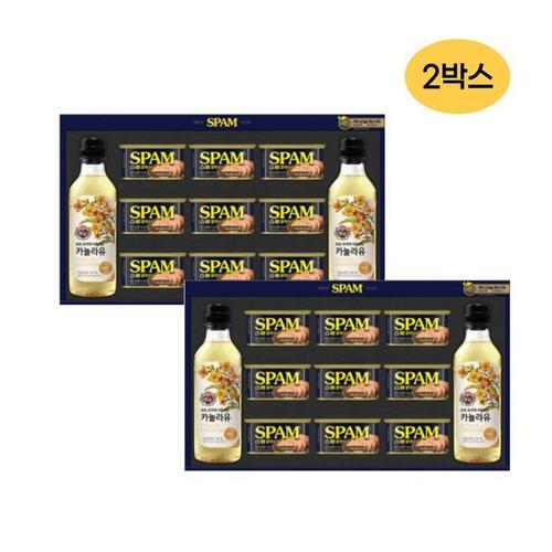 [CJ제일제당] 스팸고급유 3호 x 2박스, 스팸 클래식 200g 9개 카놀라유 500