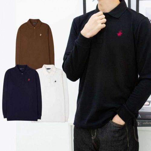 남녀공용 긴팔 카라티셔츠 클래식 스타일 커플 긴팔 WFLMB0Q