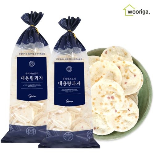 주식회사 자연앤푸드 [우리가스토리] 구운 현미 누룽지 통곡물 쌀과자 500g+500g 대용량과자 옛날과자 뻥튀기