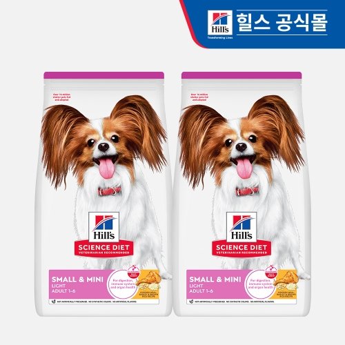 힐스 강아지사료 어덜트 스몰&미니 라이트 1.5kg x 2개_10330HG