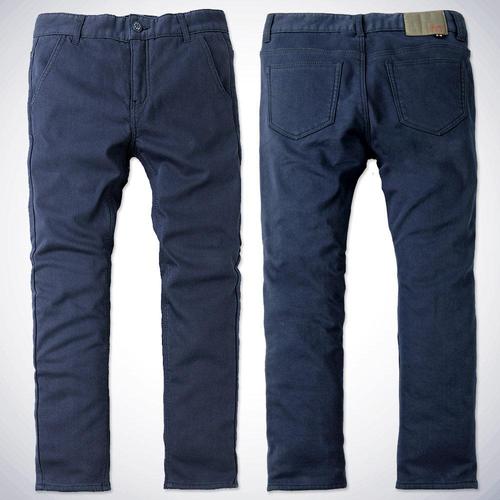 [비브레이커스]남성 기모바지 겨울 치노팬츠 스판 테이퍼드 BB771 네이비