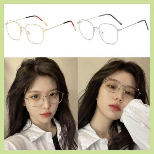 유니크 무테 메탈안경 회사원 여자 커플안경 인싸 WFIL2CI