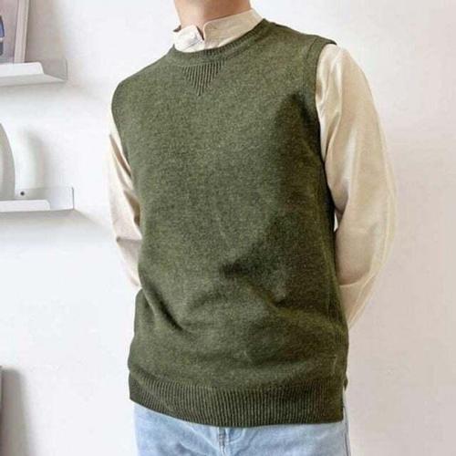 [셀럽하우스]심플 SEOC9699 인기 남성 디자인 울니트 감성 베스트 레이어드