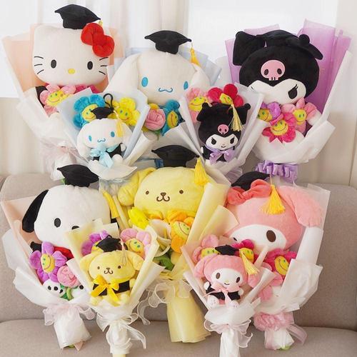 학사모 졸업 산리오 인형 꽃다발 졸업식/10종 선물 꽃 WE70424