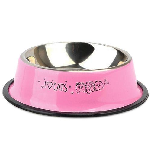 애견 밥그릇 중형 스텐 식기 강아지 고양이 개밥 그릇