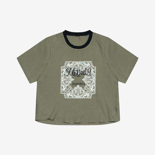 [신원아울렛]프린팅 루즈핏 반팔 티셔츠 BKBAF2448 B