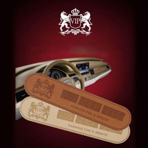 자동차 주차알림판 심플 가죽 다이얼 자동차번호 WFKQQRY