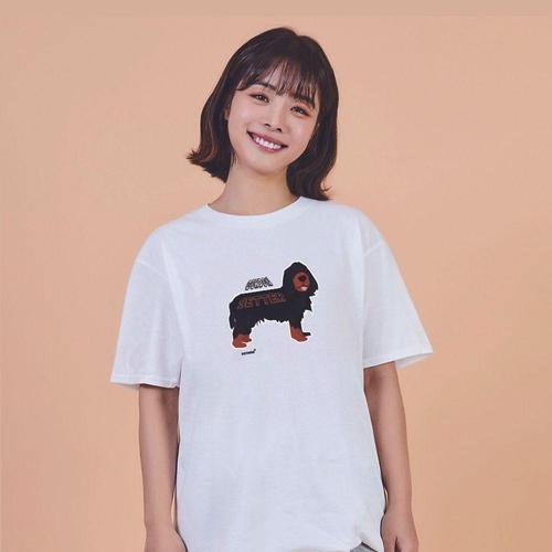 키밍 고든 세터 강아지 그래픽 캐쥬얼 반팔티 (W7EA07B)