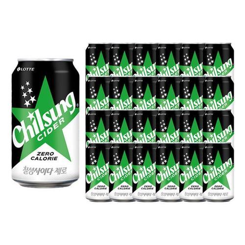 [롯데]제로 칠성사이다 355ml 24캔 업소용 (11390682)