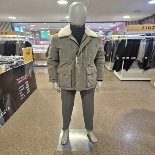 [지오지아]2024년F/W보아퍼 탈부착 덕다운 사파리점퍼ABE4FP1102