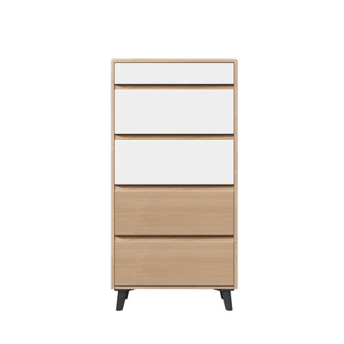 (착불) J105 ABS B 5단600 TT 서랍장
