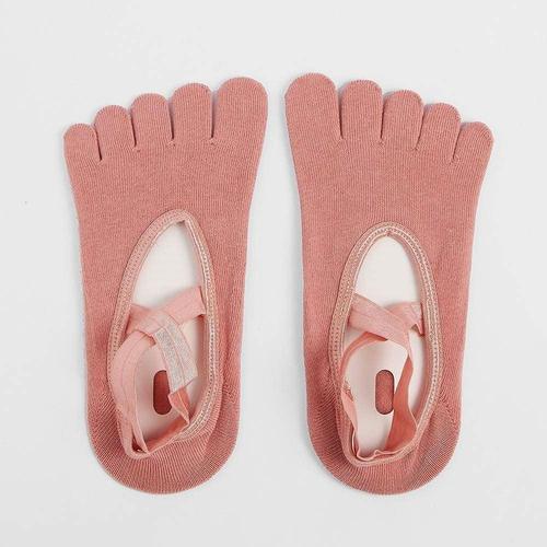 BDM 토삭스 요가 양말 핑크 스트랩 실내 필라테스 필라테스용