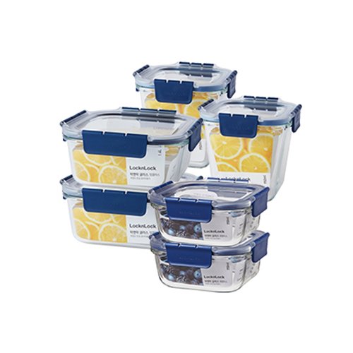 탑클라스 정사각 6개구성 (750ML 2개 + 950ML 2개 + 1.4L 2개)