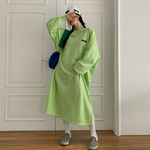 빅사이즈 401 파워윈오버핏기모원피스 DNMQ428