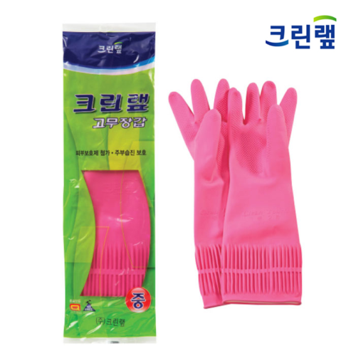 크린랩 고무장갑 (M)중