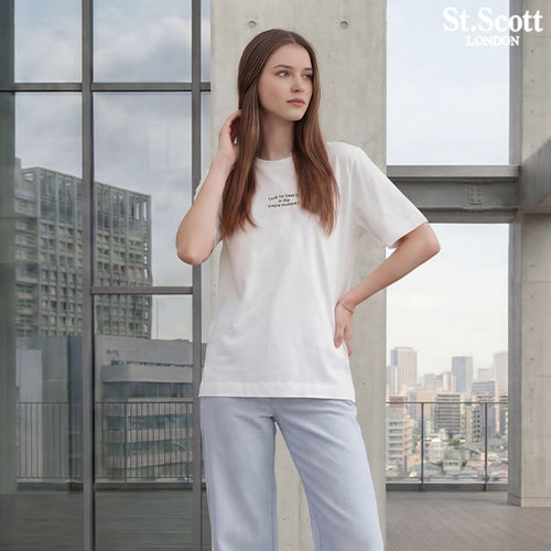 [St.Scott] 세인트 26SS 여성 니들워크 피그먼트 다잉 코튼 100 티셔츠 4종 5