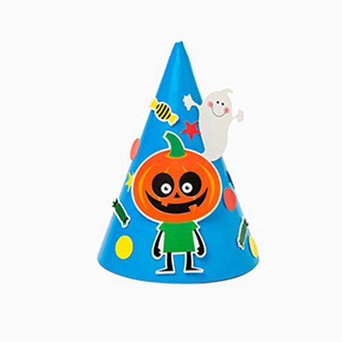 BDM 홈파티용품 10월 31일 할로윈파티 종이 꼬깔모자 파랑 호박 이벤트용품