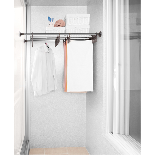 [대연]웰렉스(WELLEX) 벽사이 선반(4봉) 행거 BSS 4060(사용범위: 75cm-100cm)