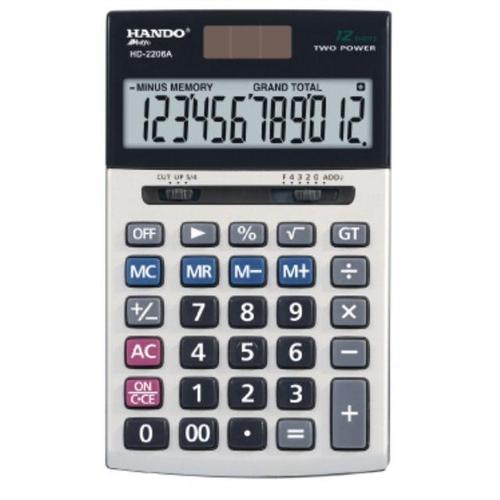 에이치플러스몰 전자계산기(12자리) 107X175X25mm HD-2206A (WAB2584)