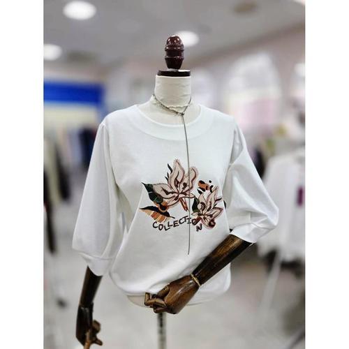 [스테파니]스테파니 세이브존08 소매 꼬임 플라워  티 A25TS5308 (40944530)