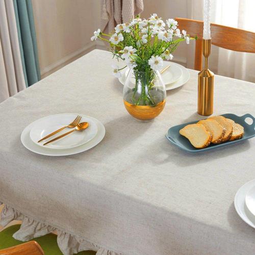 [셀럽하우스]이시아르 NOEN7832 테이블보 린넨 면 사각 식탁보 식탁덮개