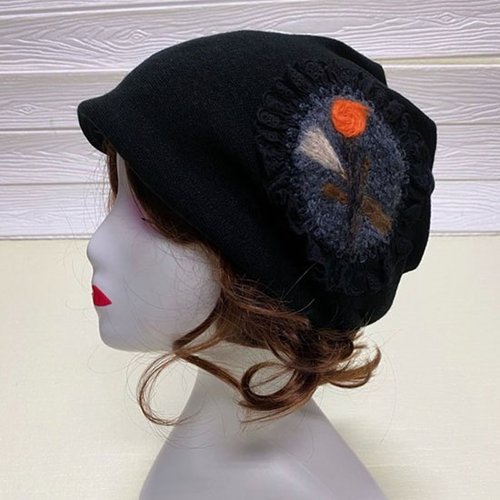 [애슬릿] 따뜻한 중년 여성 고혈압 두건 모자 비니