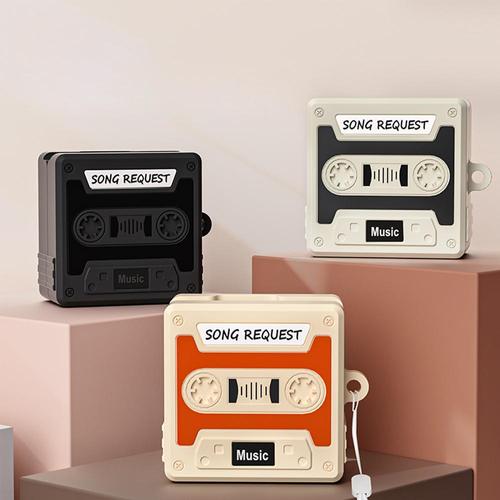 갤럭시 버즈4/버즈4프로 호환 레트로 카세트 테이프 실리콘케이스