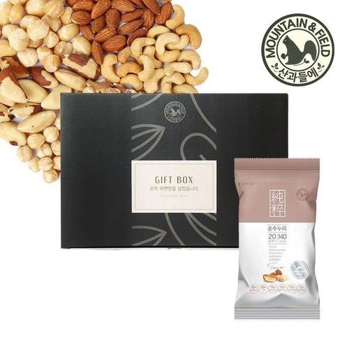 한화갤러리아㈜ 갤러리아_하루견과 순수누리50박스+(대)쇼핑백 (선물세트)