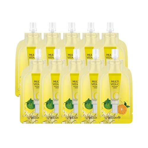주식회사벨롱앤아이코스 뷰스타 멀티 비타씨 화이트닝 미백 크림 15ml x 10개입 여행용 휴대용