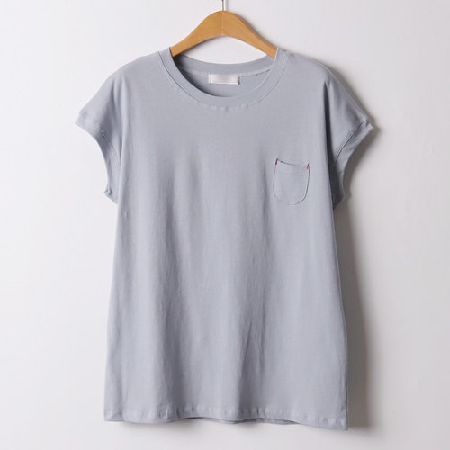 아이우먼 포켓캡소매반팔티셔츠 SRI851M207 빅사이즈