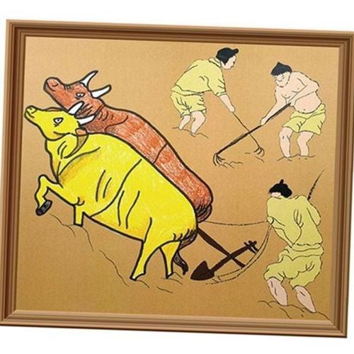 [오너클랜]그리기 풍속화 그림 한국화 풍경화 김홍도 논갈이 WFO66QA