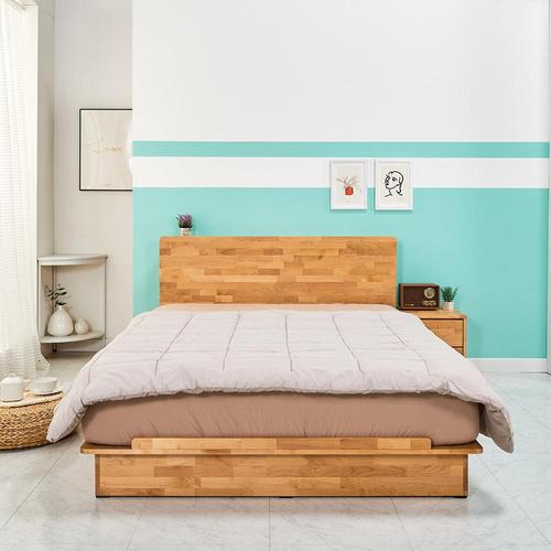 텐트라 라지킹 1800 평상형 LED 침대 엘다 원목 프레임