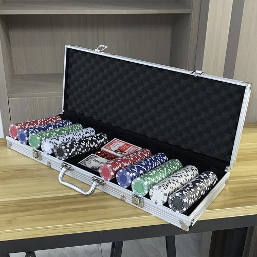 카지노칩 세트 국제규격 숫자칩 세븐카드 포커칩 게임칩 500p