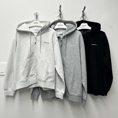 인터크루 HC10 투웨이 면 후드 집업 유니 시그니처로고투웨이집업 ITY3DH31