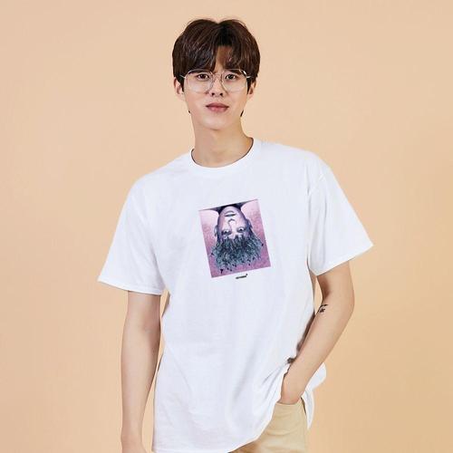 키밍 나무 새 사람 포인트반팔티 캐주얼반팔티 (W718E0B)