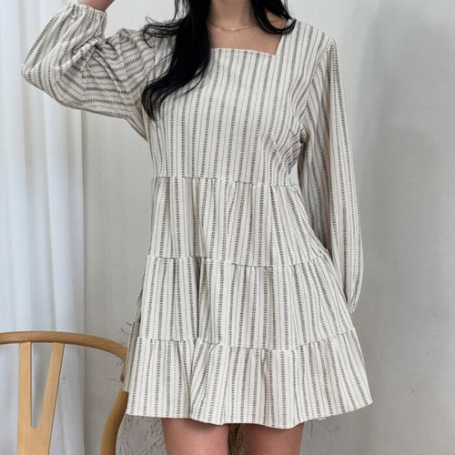 브리치협력사 나야홍 / 빅사이즈 511 세로잎패턴주름원피스 DYPV672