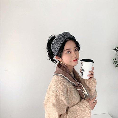 셀러허브 [elris] [HO]꽈배기 니트 헤어밴드