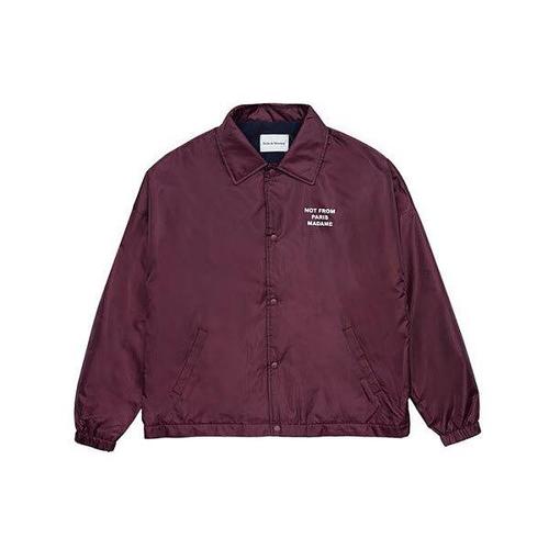 [드롤드무슈]드롤드무슈 남성 LE VESTE POLAIRE 슬로건 카라 자켓 버건디 CJT158-PA010-BX