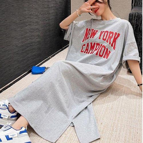 [에이치에스라이프]원피스 OPS 편한 여성 오버핏 스타일 외출복 홈웨어 반팔