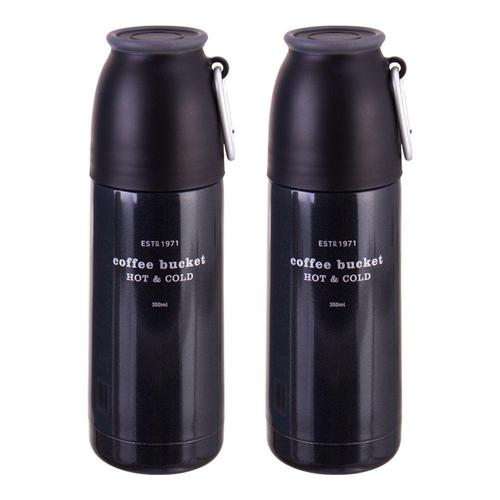 코멕스 트래블러 보온보냉병 블랙 350ml X 2개 (WFIYY00)