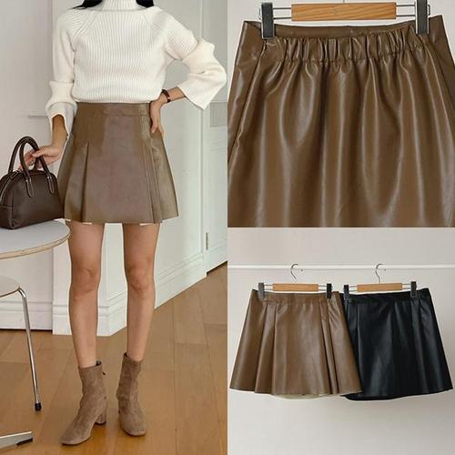 하프클럽 [아이우먼]위쉬몰 LT 럽미레더플리팬츠스커트(T245H510) 빅사이즈