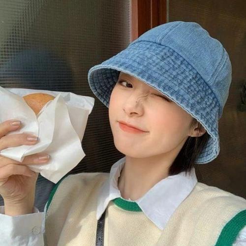 벙거지 여성 버킷햇 데님 여자 WF0DF98
