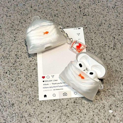 오너클랜 에어팟4세대 아쿠아 골드피쉬 미니백 키링 케이스 WFMZL6E