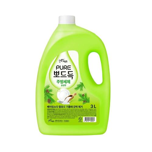 피죤)퓨어 뽀드득 주방세제 3L 용기(솔잎향) WFGTILO